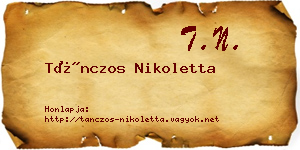 Tánczos Nikoletta névjegykártya